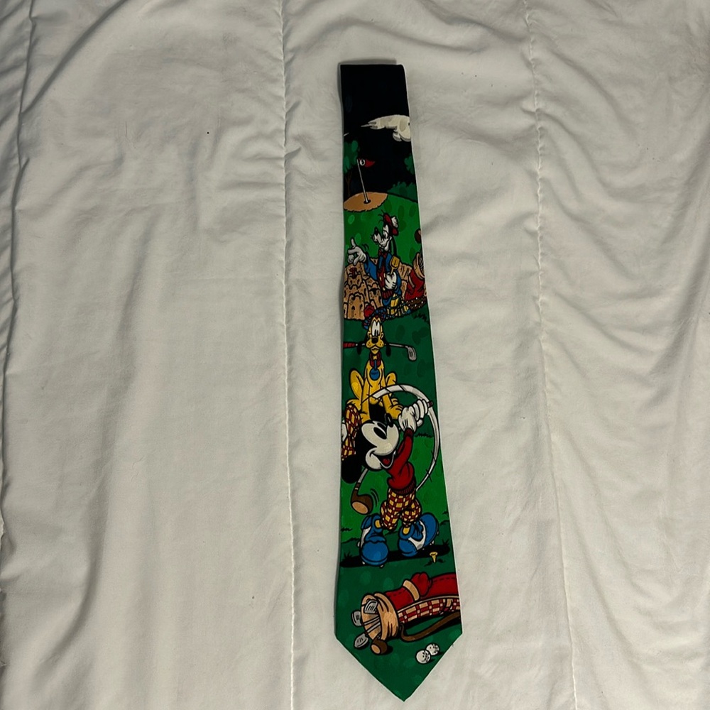 Disney Mickey, Goofy and Pluto golf tie.